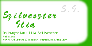 szilveszter ilia business card